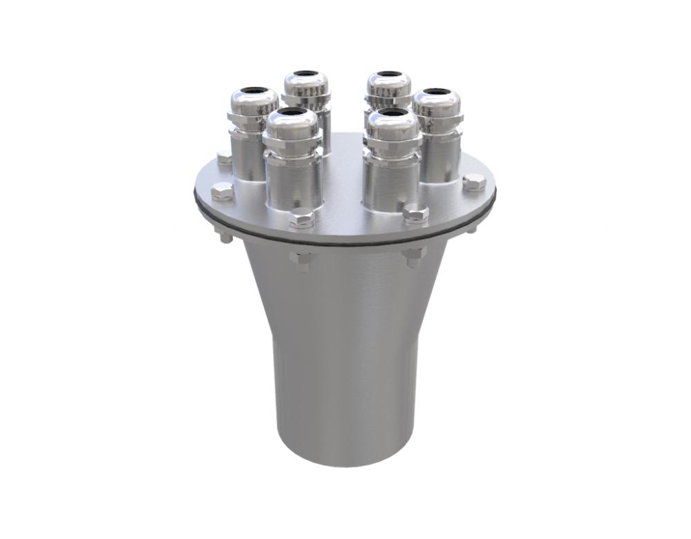 Подводный кабельный ввод 6х(11-6мм), 2 1/2”ВР, нерж.сталь